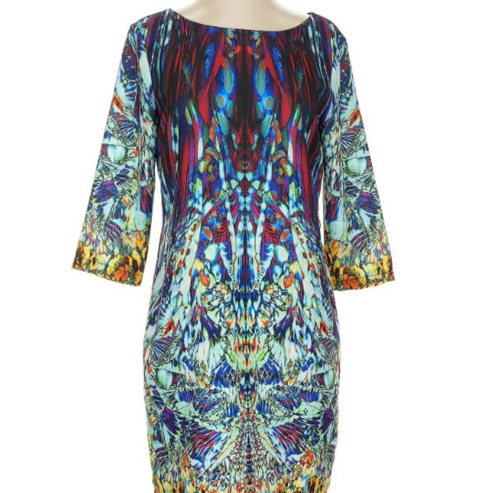 Psychedelic Print Dress, Size M